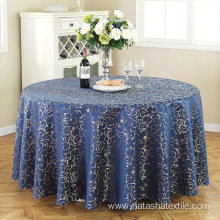 Colored crochet round tablecloth